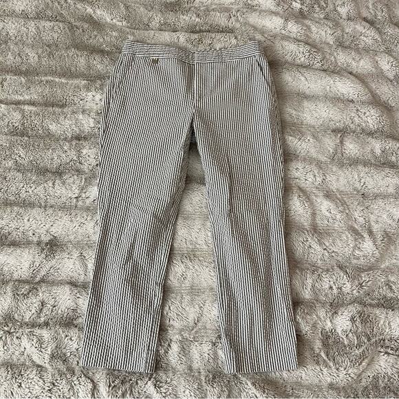 Ralph Lauren Costal Grey Striped Textured Capris Pants - Picture 1 of 6